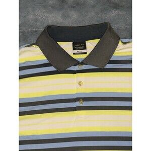 Nike, Golf Men's Dri-Fit Polo Shirt, 2XL, Striped, Blue, Yellow, Grey, White SS